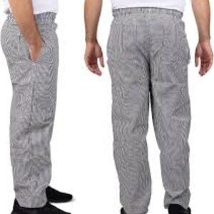Chefs Premium Uniform NWT Black and White Checkered Pant Large